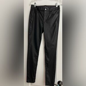 White House Black Market Black Coated Skinny Jeans Sz 4